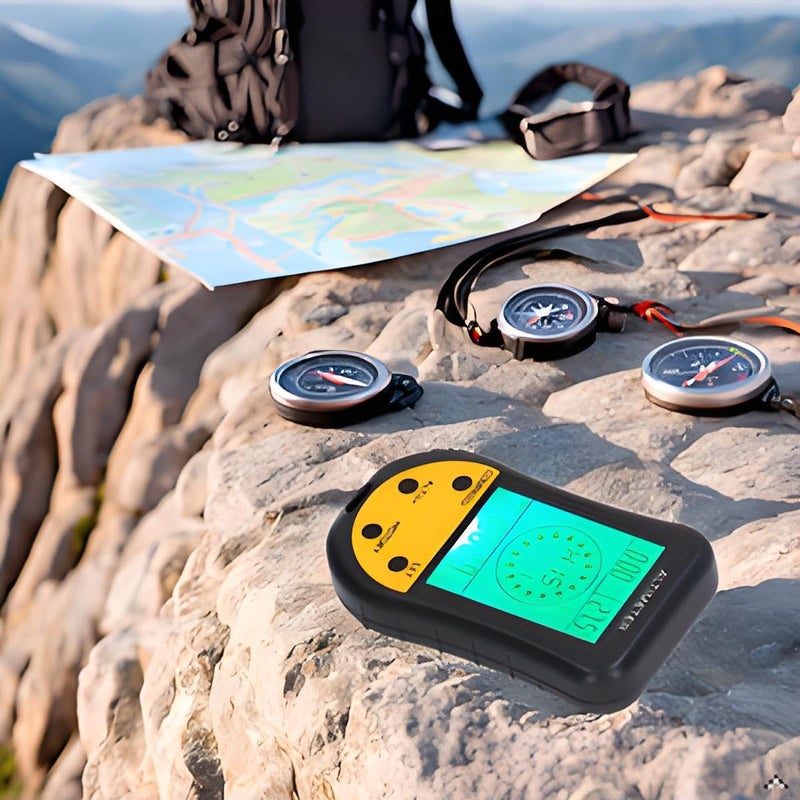 FUZHUI Digital Altimeter Barometer, Barometer Altimeter, Digital Altimeter, 8-in-1 Portable Multifunction Thermometer with Backlit LCD for Outdoor Fans for Hiking Camping Climbing - Image 5